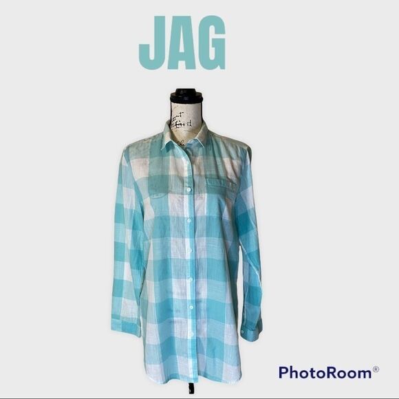 JAG Western Glove Works Plaid Button Down Top - Picture 1 of 9